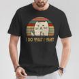 Vintage I Do What I Want Cat Lovers Camiseta unisex Regalos divertidos