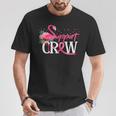 Warrior Support Crew Flamingo Breast Cancer Awareness T-Shirt Unique Gifts