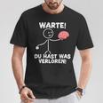 Warte Du Hast Waserloren Lustiger Spruch T-Shirt Lustige Geschenke