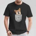 Welsh Corgi Pembroke Chest Pocket For Dog Owners T-Shirt Lustige Geschenke