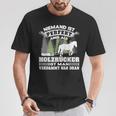 With Wooden Back With Back Horses T-Shirt Lustige Geschenke