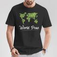 World Peace On Earth Pun Achieved World Peas Funny Pun T-Shirt Unique Gifts