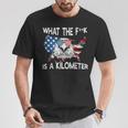 Wtf What The Is A Kilometer George Washington 4Th Of July T-Shirt Lustige Geschenke