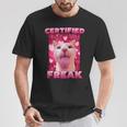 Zertifiziertes Freak Cat Meme T-Shirt Lustige Geschenke