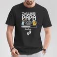 Zwillingspapa 2025 Loading Werdender Papa Announcement T-Shirt Lustige Geschenke