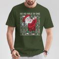 Christmas Golf Santa Claus Ho Ho Hole In One Golfing T-Shirt Personalized Gifts