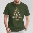 Christmas Lights Santa Drummer Christmas Tree T-Shirt Lustige Geschenke