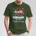 Christmas Red Wine Merry Christmas Reindeer Santa Claus T-Shirt Lustige Geschenke