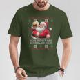 Christmas Santa Beer Scheiße Ist Das Besinnlich Here T-Shirt Lustige Geschenke