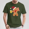 Gingerbread Man With Beer Christmas Xmas Jumper T-Shirt Lustige Geschenke