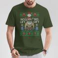 No Lift No Ugly Christmas Santa Gym T-Shirt Lustige Geschenke