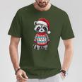 Raccoon Ugly Sweater Santa Hat Christmas T-Shirt Lustige Geschenke