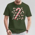 Red And White Candy Cane Santa Christmas T-Shirt Funny Gifts