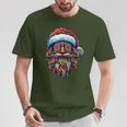 Retro Psychedelic Christmas Santa Claus T-Shirt Personalized Gifts