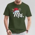 Santa Claus Hat Mrs Partner Outfit For Christmas T-Shirt Lustige Geschenke