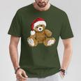 With Teddy Bear And Santa Hat Teddy Bear Christmas T-Shirt Lustige Geschenke