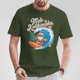 Vintage Cute Mele Kalikimaka Christmas Santa Surfing Costume T-Shirt Lustige Geschenke