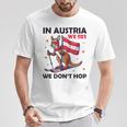 In Austria We Ski We Don't Hop Kangaroo Austria T-Shirt Lustige Geschenke