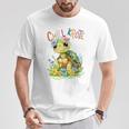 Baby Turtle With Flowers Cute Toad Girl Chill Toad T-Shirt Lustige Geschenke