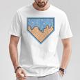Baseball Home Plate Ice Cream Drip With Sprinkles For Boys T-Shirt Unique Gifts