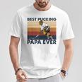 Best Pucking Papa Ever Hockey Dad Saying T-Shirt Personalized Gifts