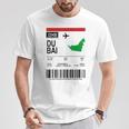 Board Ticket Dubai Dxb Airport Passenger Flight S T-Shirt Lustige Geschenke