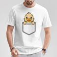 Bolsillo Para Niños Y Niñas Pequeñas Con Diseño De Pato De Zoológico Camiseta unisex Regalos divertidos
