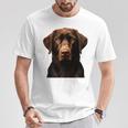 Brauner Labrador I Labrador Gesicht T-Shirt Lustige Geschenke