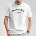 Champagne Is The Answer French Party Fashion Statement Quote T-Shirt Funny Gifts