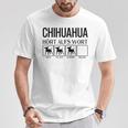 Chihuahua Hört Auf Wort Chihuahua Gray T-Shirt Lustige Geschenke