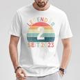 Children's 2Nd Birthday Legendary Since 2023Intage 2 Year Old T-Shirt Lustige Geschenke