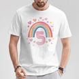 Children's Birthday 5 Girls Rainbow Fairy Fifth 5 Years Old T-Shirt Lustige Geschenke