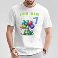 Children's Dino Children's Ich Bin Sieben 7 Jahre Alt T-Shirt Lustige Geschenke