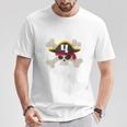 Children's Pirate 4 Years Attention I'm 4 4Th Birthday Boys T-Shirt Lustige Geschenke