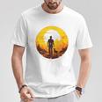 Der Mit Dem Hund Geht Lustiger Gassi Geh Spruch Hunde Herren T-Shirt Lustige Geschenke