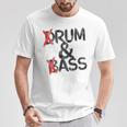 Drum And Bass Rum & Assintage Gray T-Shirt Lustige Geschenke