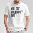 Fitness Backprint Slogan Jogging Training Motivation Sports T-Shirt Lustige Geschenke