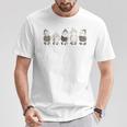 Five Wool Sheep I Sheep With Comic Sheep T-Shirt Lustige Geschenke