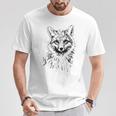 Fox Lovers Fox Motif Animals Gray T-Shirt Lustige Geschenke