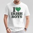 St Patrick Day I Love Irish Boys I Heart Irish Boys T-Shirt Personalized Gifts