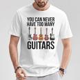 Never Too Many Guitars Guitar T-Shirt Lustige Geschenke