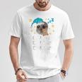 Hamsti Schlafi Schlafi Sad Hamster Schlafi Schlafi Blue T-Shirt Lustige Geschenke