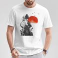 Hangover Human Tree Surreal Artistic Sunset Gray T-Shirt Lustige Geschenke