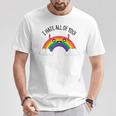 I Hate All Of You Dedo Medio Del Arco Iris Camiseta unisex Regalos divertidos