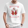 Heavy Metal Christmas Sleigher Hail Santa Claus Rock Music T-Shirt Lustige Geschenke