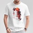 Japanischer Ninja Backprint T-Shirt Lustige Geschenke