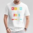 Kinder Kita Abgänger 2025 Schulkind Einschulung Schule Letzter Tag T-Shirt Lustige Geschenke