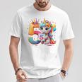 Kinder Nummer 5 Jahre Mädchen Einhorn 5 Geburtstag T-Shirt Lustige Geschenke