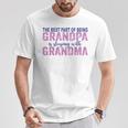 La Mejor Parte De Ser Abuelo Es Dormir Con La Abuela Camiseta unisex Regalos divertidos
