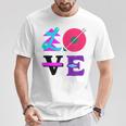 Love Colourful Typography For Creative Individuality Blue T-Shirt Lustige Geschenke